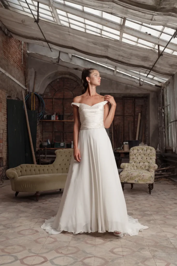 abito sposa scivolato duchesse georgette rin 023 5 Sara Radice