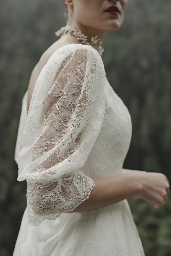 abito sposa scivolato pizzo chantilly georgette col 006 1 Sara Radice