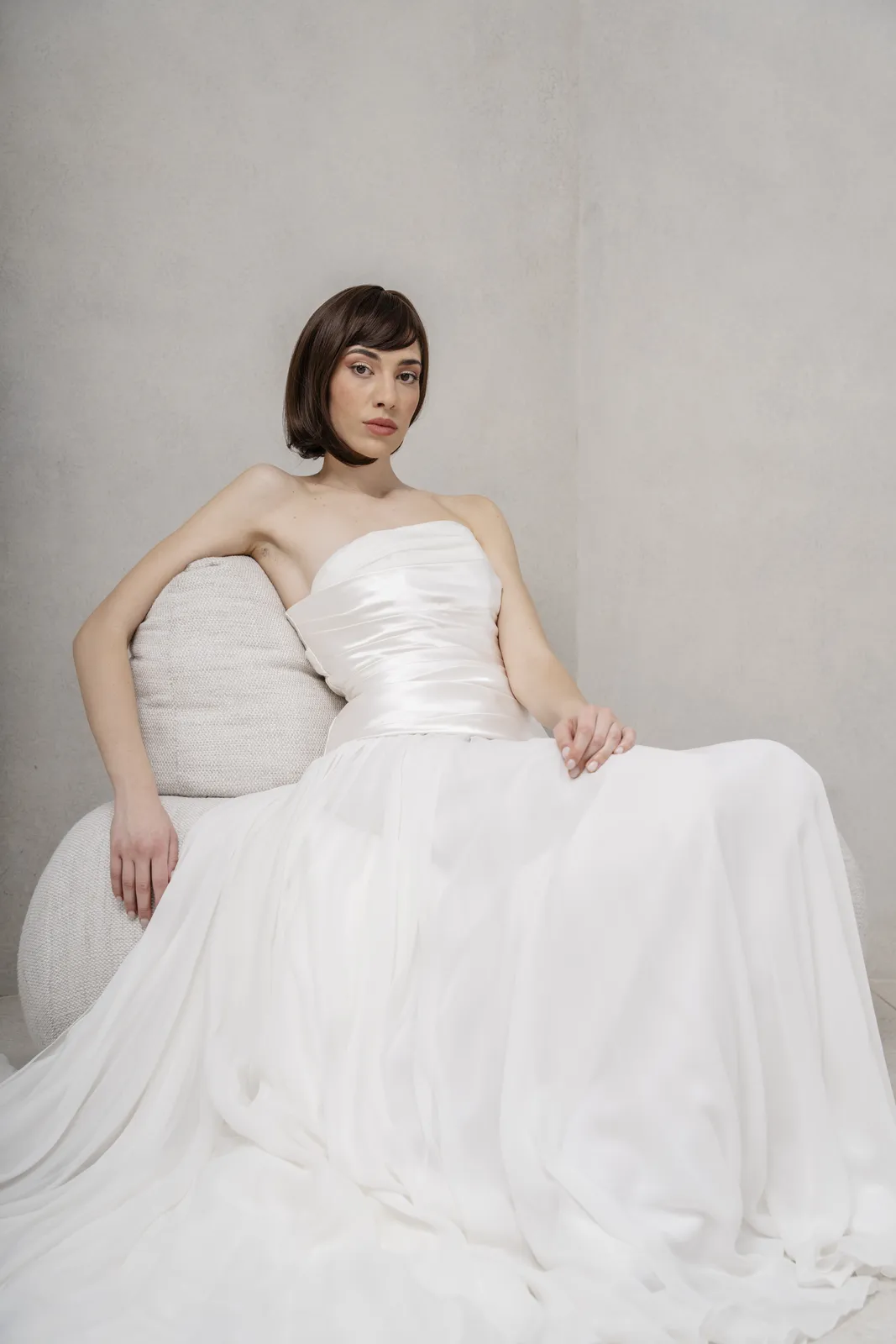 abito sposa georgette scivolato drappeggi 6 col 078 sara radice