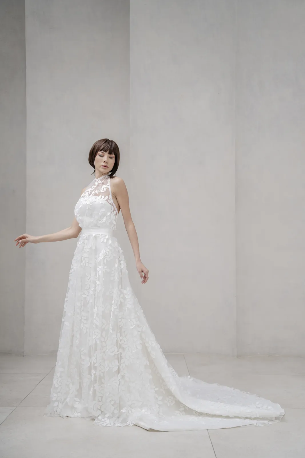 abito sposa scivolato tulle pizzo 3d 4 col 077 sara radice