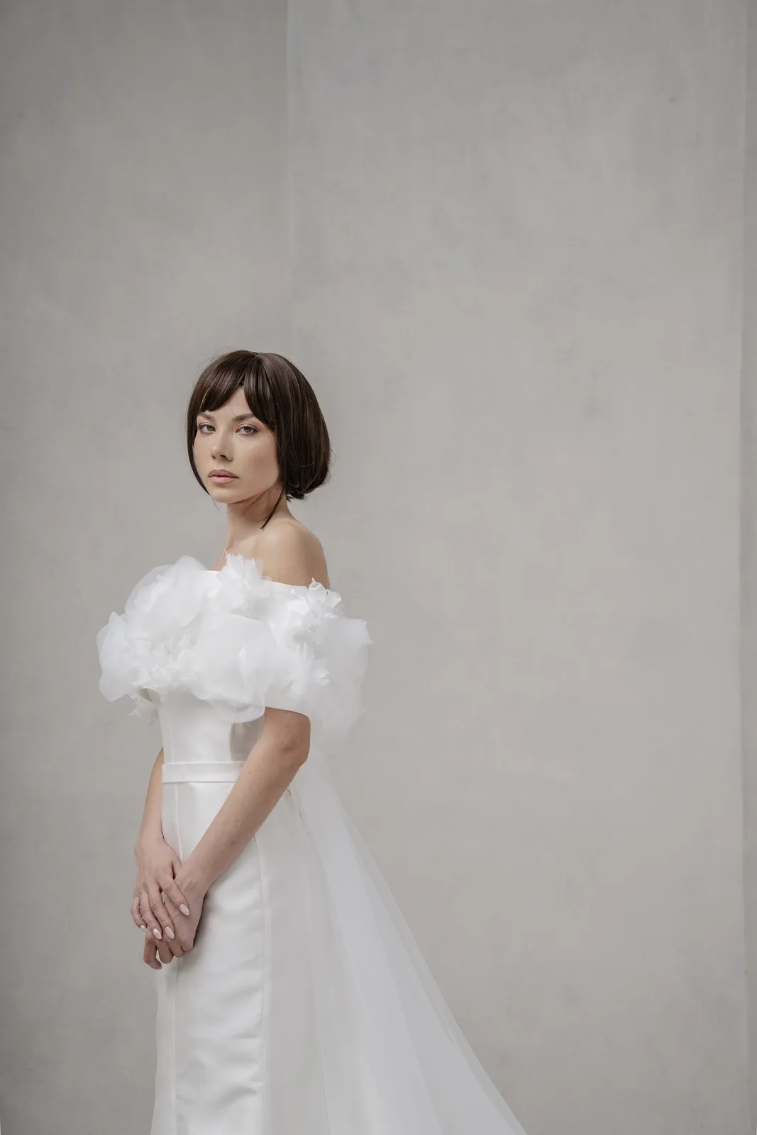 abito sposa sirena mikado coprispalle floreale 5 col 079 sara radice