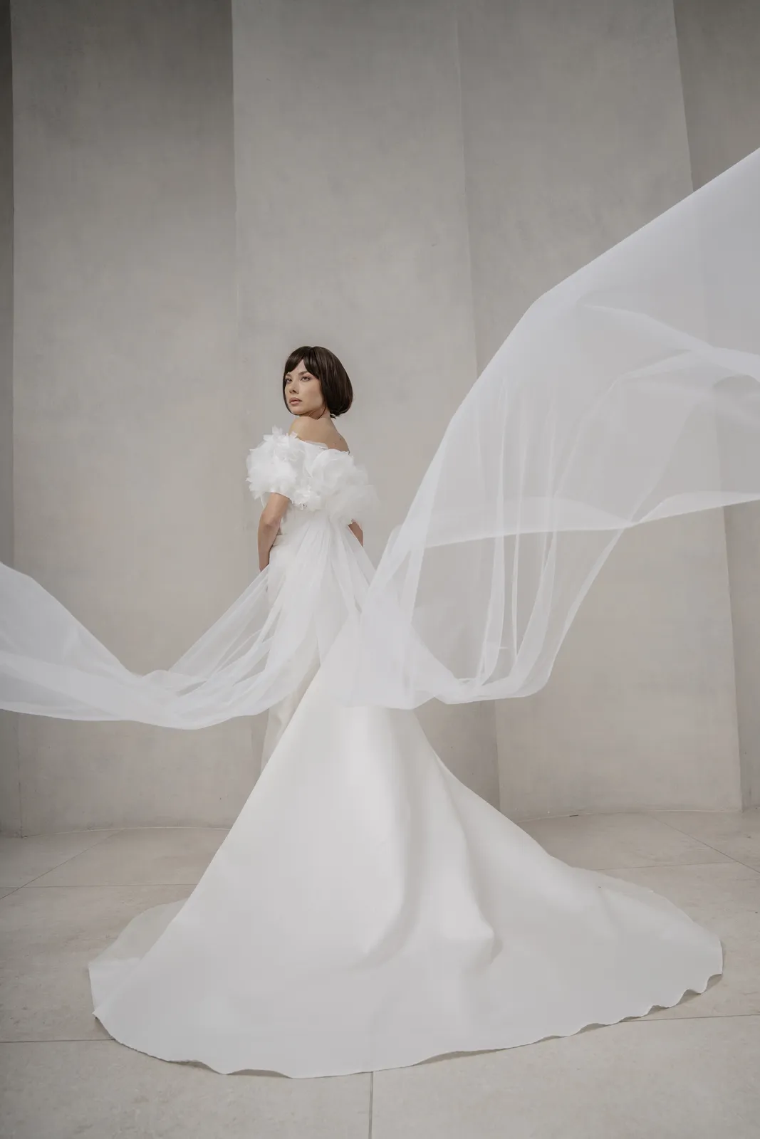 abito sposa sirena mikado coprispalle floreale 6 col 079 sara radice