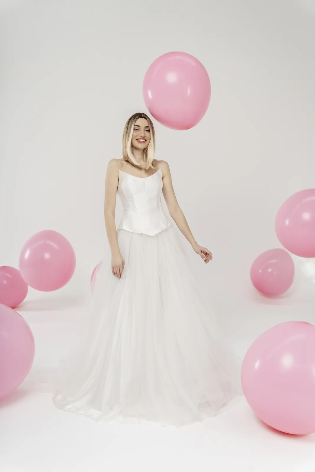 abito sposa tulle vaporoso corsetto mikado stile 700 6 col 076 sara radice